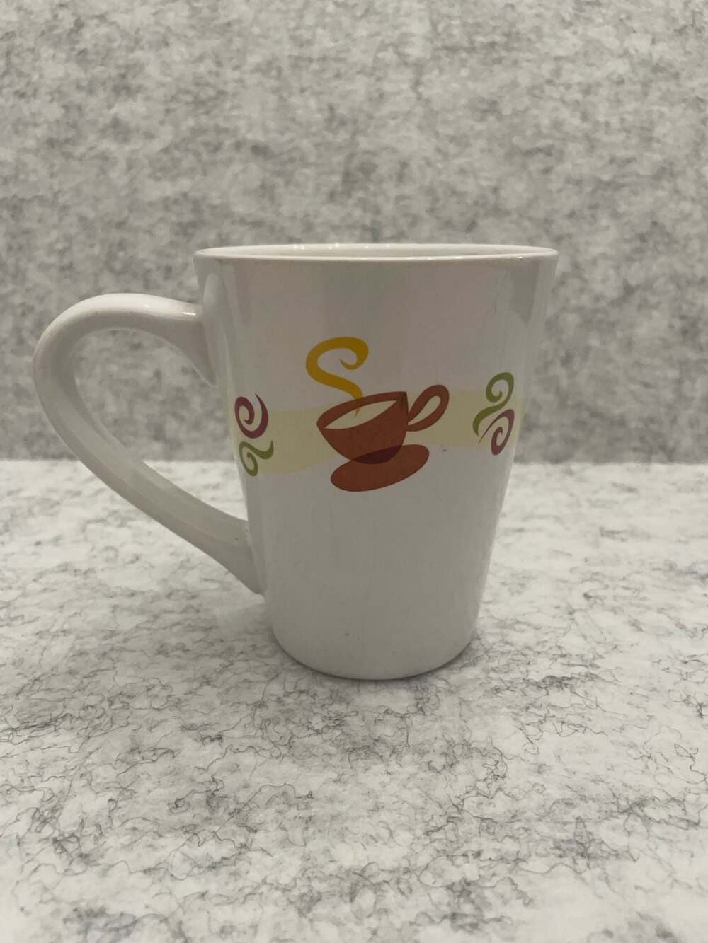 Dunkin' Donuts Ceramic Coffee Mug Swirl Design 4.5" Tall 12oz